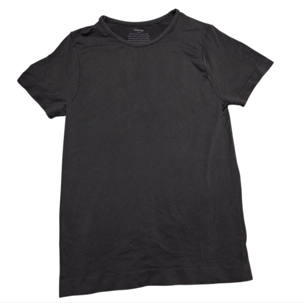 Skims Soft Smoothing TShirt Top Medium Eclipse Black NWT - Picture 2 of 4